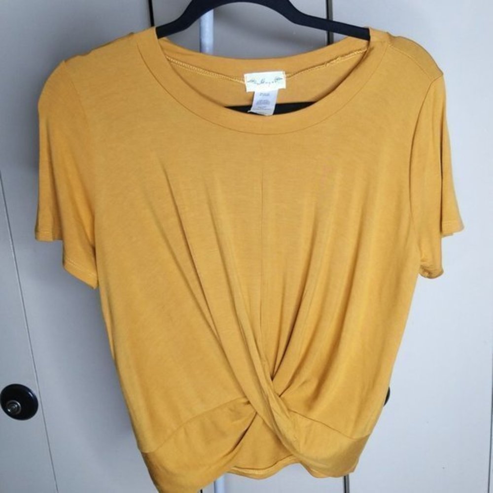 Gaze Knot Cropped Short Sleeves Tee Size M